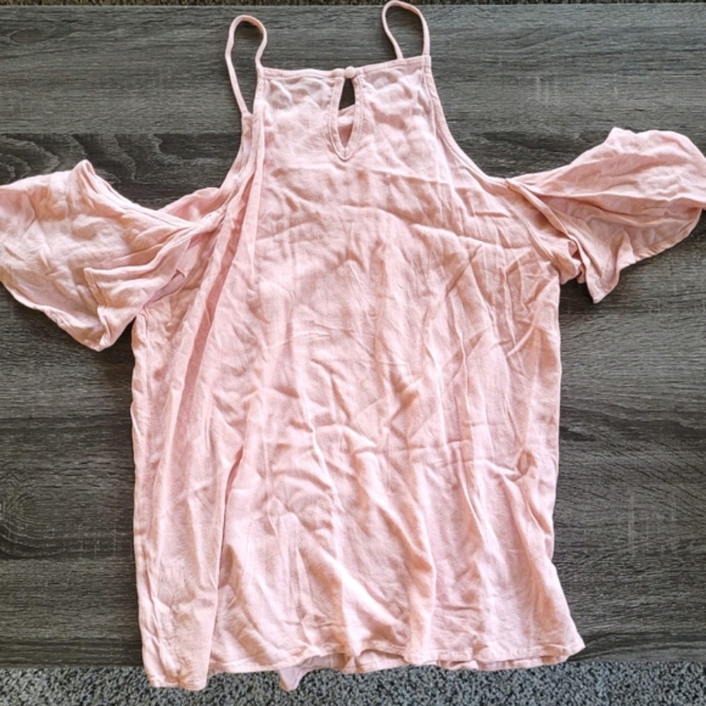 Francesca's Ruffle Pink Top - Picture 3 of 9